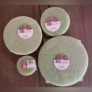 CRAFTS: FloraCraft FloraFoM Silks & Naturals Green Foam Disc 4pc